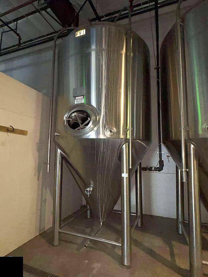 Used (3) available - Used PBST Pacific Brew 60 bbl / 1860 Gal Conical Jacketed Unitank Fermenters
