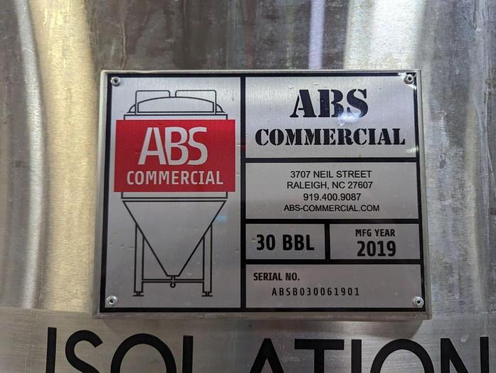 Used Used ABS 30 bbl Jacketed Brite Tank - 2019 - 2 available