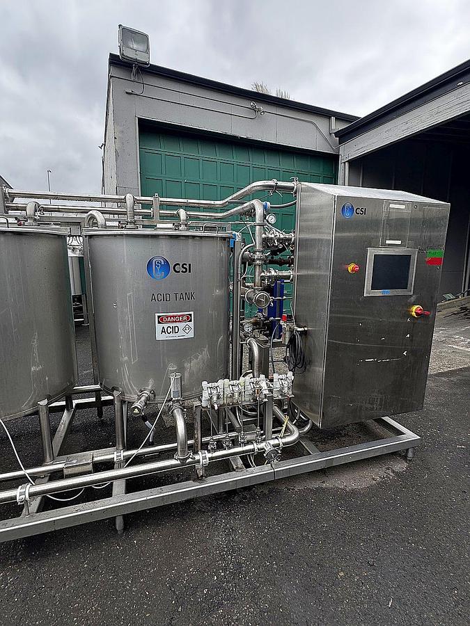 Used Used CSI Central States Industrial skid mount CIP system