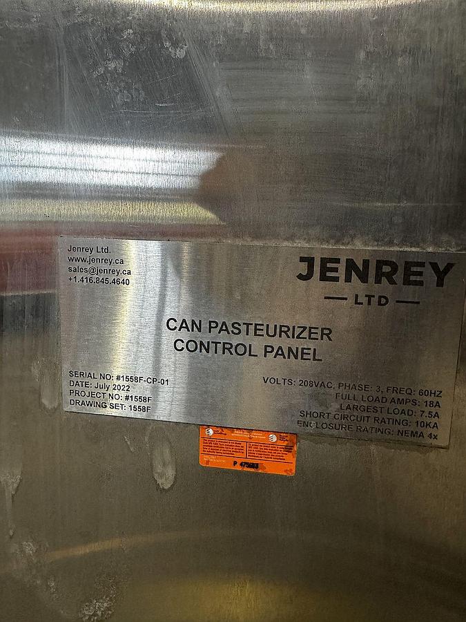 Used Used Jenrey J25P Tunnel Pasteurizer