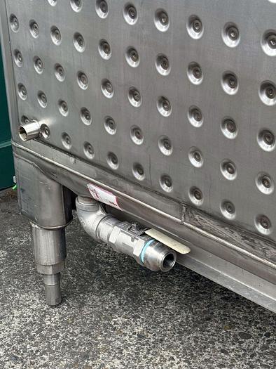 Used (1) available 1325L/350G transtore Tote Tank - Jacketed