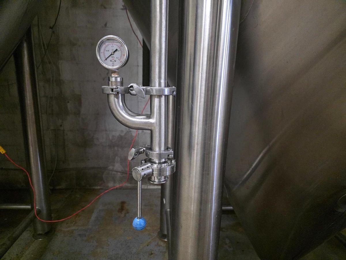 Used (4) Available - Used Deutsche Bevg 60 bbl / 1860 Gallon conical jacketed fermenter storage tanks