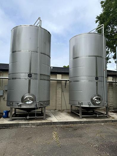 Used (3) available - Used 6500 gallon dimple jacketed fermenter / storage tank