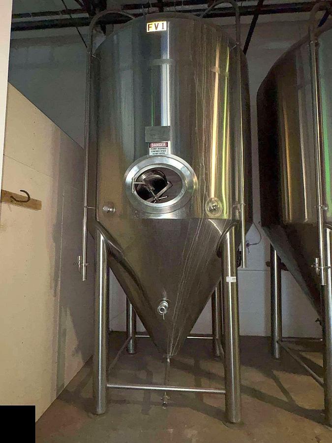 Used (3) available - Used PBST Pacific Brew 60 bbl / 1860 Gal Conical Jacketed Unitank Fermenters