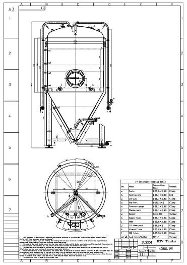 NEW STOCK BSV 40 BBL FERMENTER