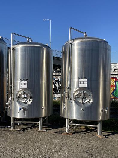 Used 2 available - Used 40 bbl Jacketed Brite Tank