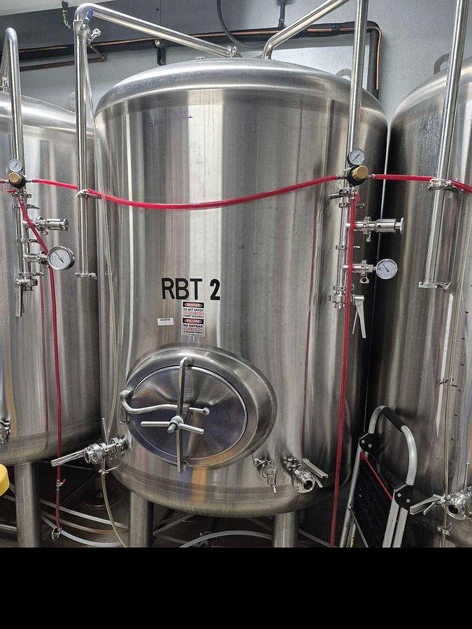 Used (12) Available - Used Premier Stainless 15 bbl / 465 Gallon Single Wall Storage Tanks - 15 psi