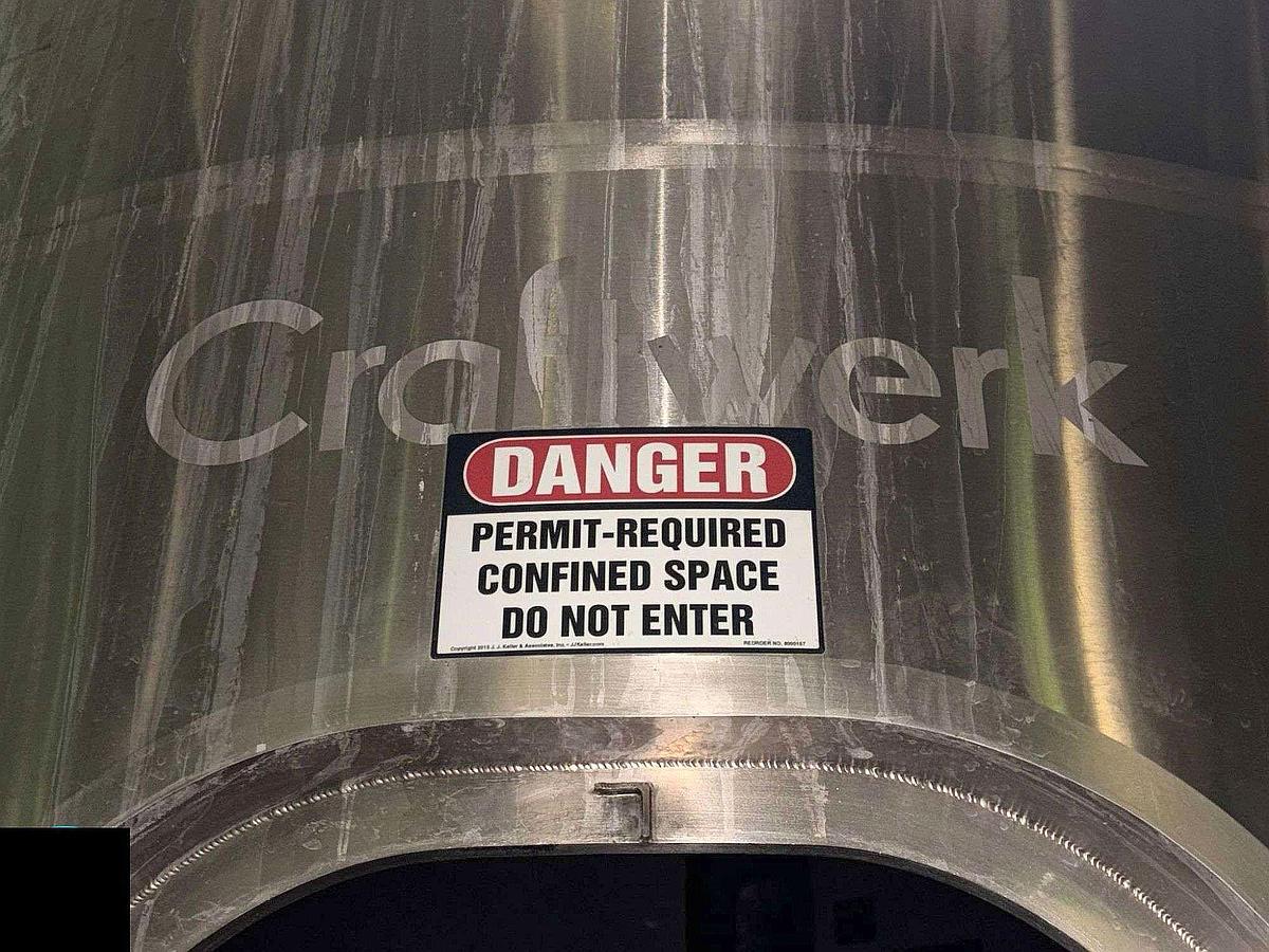 Used (1) Available - Used Craftwerk 60 bbl / 1860 Gal Jacketed Conical Fermenter / Storage Tank