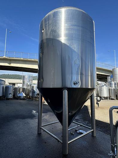 Used (1) Avaialable - Used ABE 90 bbl jacketed conical fermenter