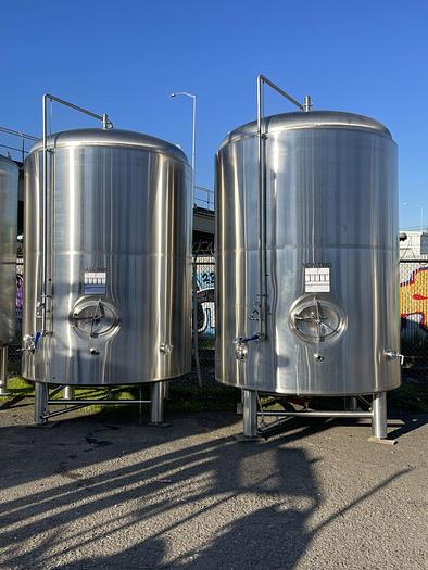 Used 2 Available - Used 80 bbl Jacketed Brite Tank