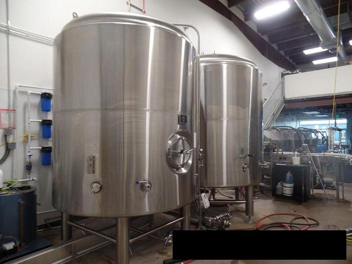 Used (2) Available - Used Craftkettle 60 bbl/ 1860 Gal jacketed brite tanks