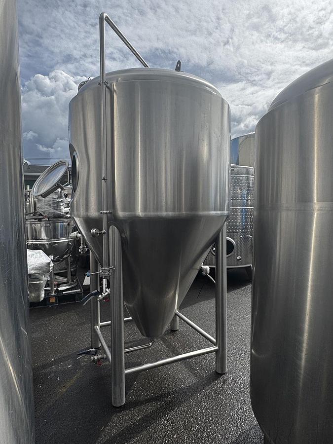Used (3) Available- Used Premier Stainless 20 bbl/ 620 Gallon conical jacketed fermenters