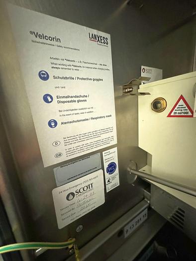 Used (1) Used Lanxess Velcorin DT13 Touch Dosing Machine