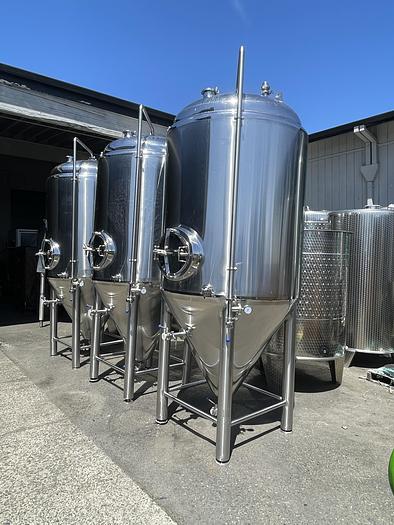 Used (3) available - Used 15 bbl Jacketed Fermenter