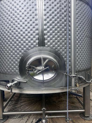 Used (2) available - Used 6500 gallon dimple jacketed fermenter / storage tank