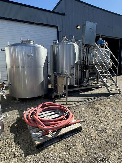 Used Used 10 bbl Direct Fired Skid Mounted Brewhouse