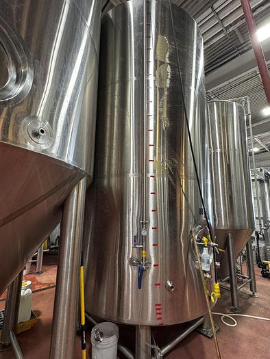 Used Used Premier Stainless 100bbl / 3100Gallon jacketed brite tank