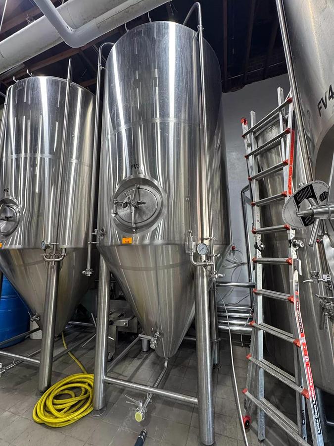 Used (3) Available - 40 bbl JTB unitank fermenters