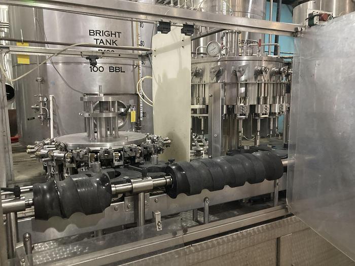 Used GAI Monoblock counterpressure 16 valve rinser, filler, crowner