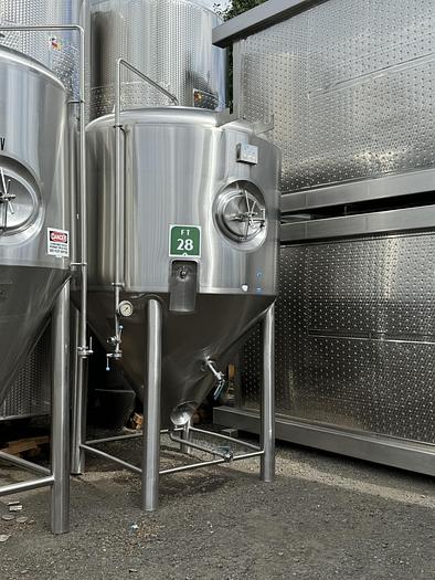 Used Used Lehui 30 bbl / 930Gal ASME 30 psi conical fermenter - Jacketed vessel