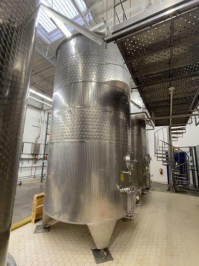 Used Letina Stainless spiral staircase and catwalk platform designed for overhead tank access