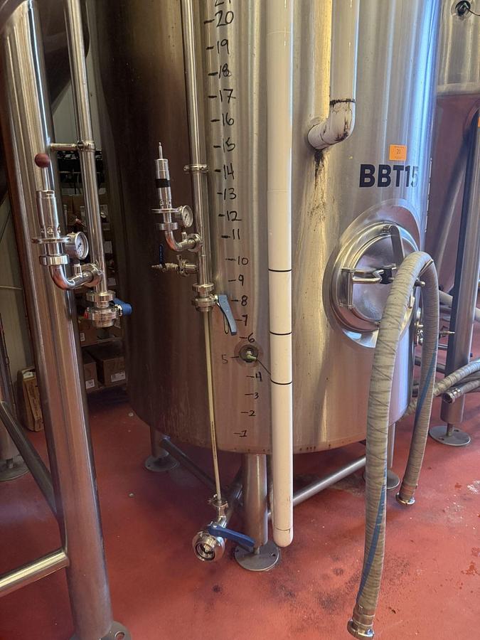 Used Premier Stainless 6000L / 1680Gal jacketed Brite / Storage Tank