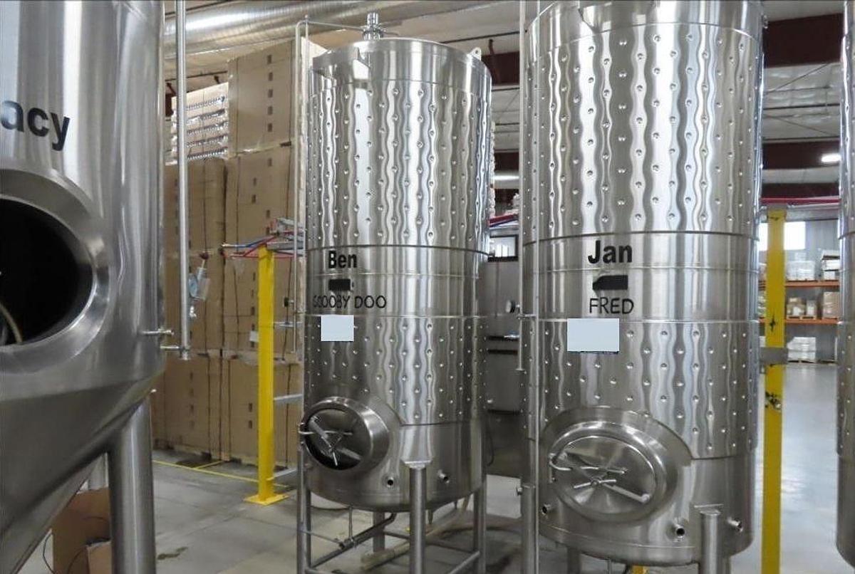 Used (4) Available - Used Practical Fusion 20 bbl / 620Gal jacketed brite/storage tanks