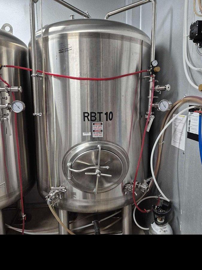 Used (12) Available - Used Premier Stainless 15 bbl / 465 Gallon Single Wall Storage Tanks - 15 psi