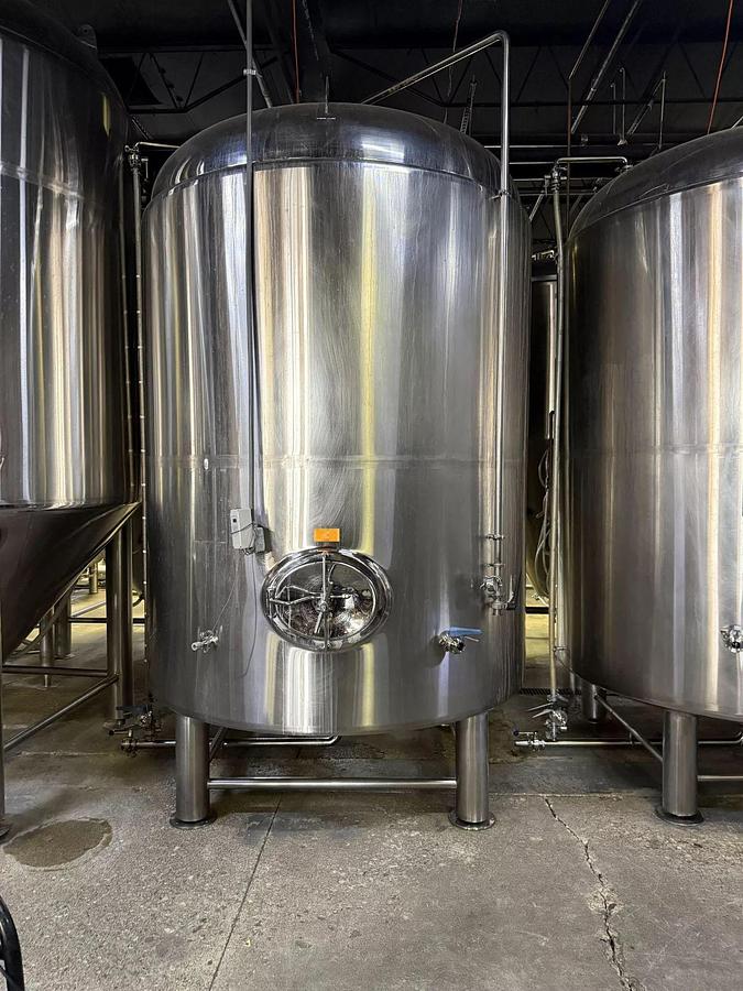 Used (2) Available - Used 60 bbl / 1860Gal Glacier jacketed brite/storage tanks