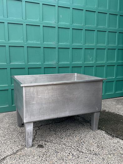 Used (1) available - 240 Gallon Stainless open top rectangular storage vessel