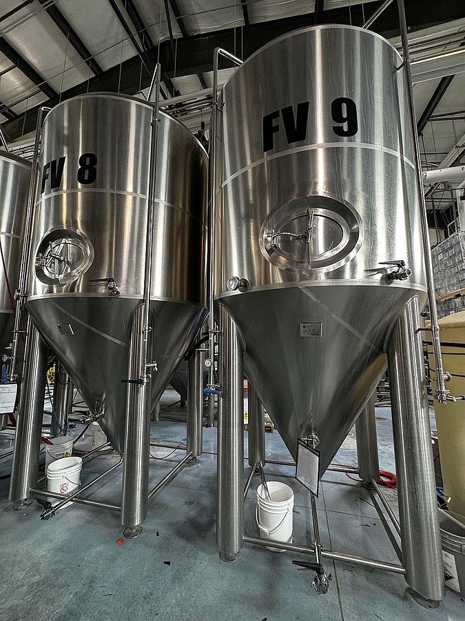 Used (5) Available - Sk Prospero 60 bbl / 1860Gal jacketed conical fermenters