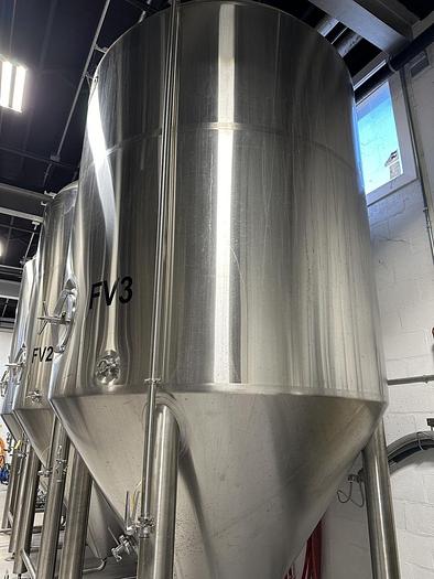 Used (1) Avaialable - Used ABE 90 bbl jacketed conical fermenter