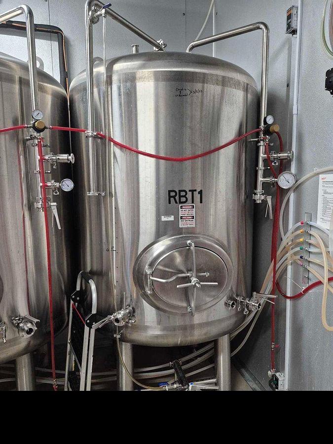 Used (12) Available - Used Premier Stainless 15 bbl / 465 Gallon Single Wall Storage Tanks - 15 psi