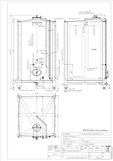 New Stock Letina 16,400L Square storage tanks