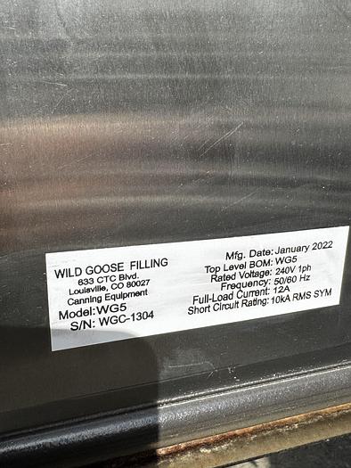 Used (1) Available - Wild Goose WG5 Evolution Canning Line - 2021