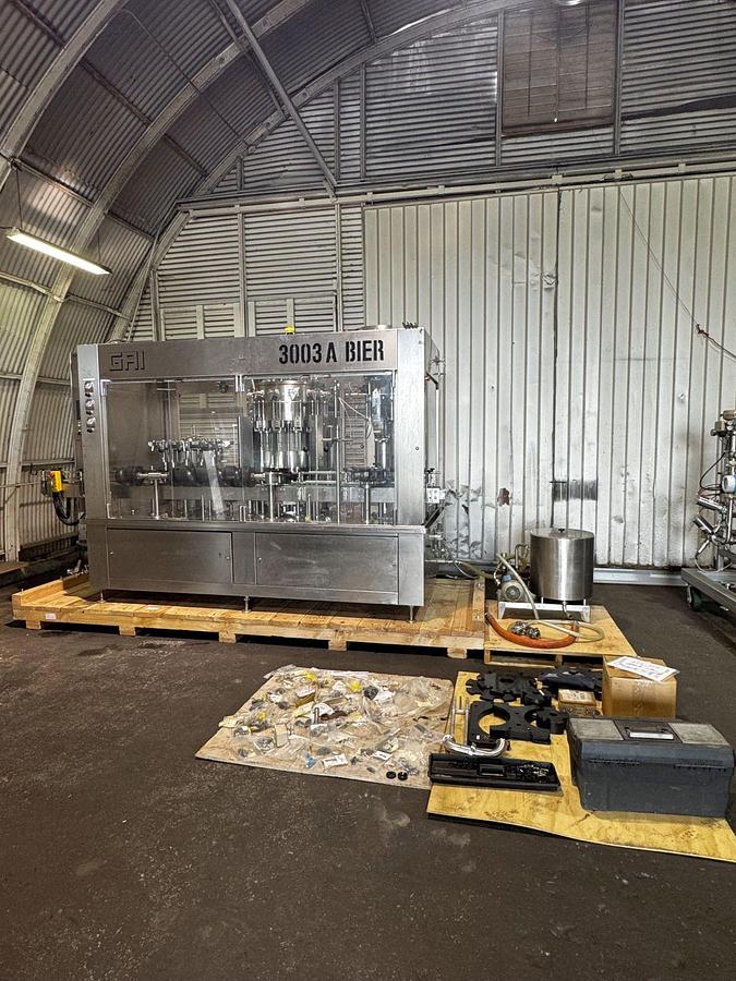Used Used GAI 3003A Bier 12 Valve Monoblock Rinser Filler Crowner