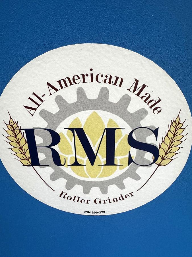 Used RMS 2 roll mill with bulk/super sack frma and infeed attachment