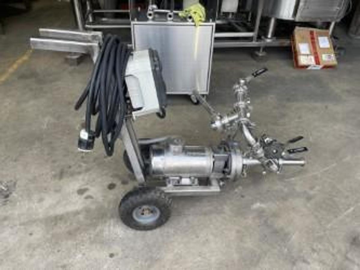 Used (1) Available - Used 2HP Sanitary Centrifugal Pump with VFD and Cart