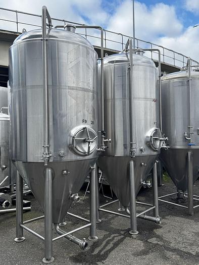 Used (2) Available - Used Apex Brewing 20 bbl / 620Gal Conical jacketed unitank fermenters