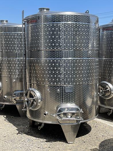 New Stock Letina Closed Top and Variable Capacity Jacketed Fermenter/Storage Tanks