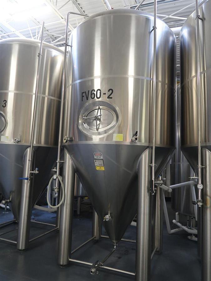 Used (3) Available  - Prospero SK 60 bbl / 1860Gal conical jacketed fermenter / storage tank