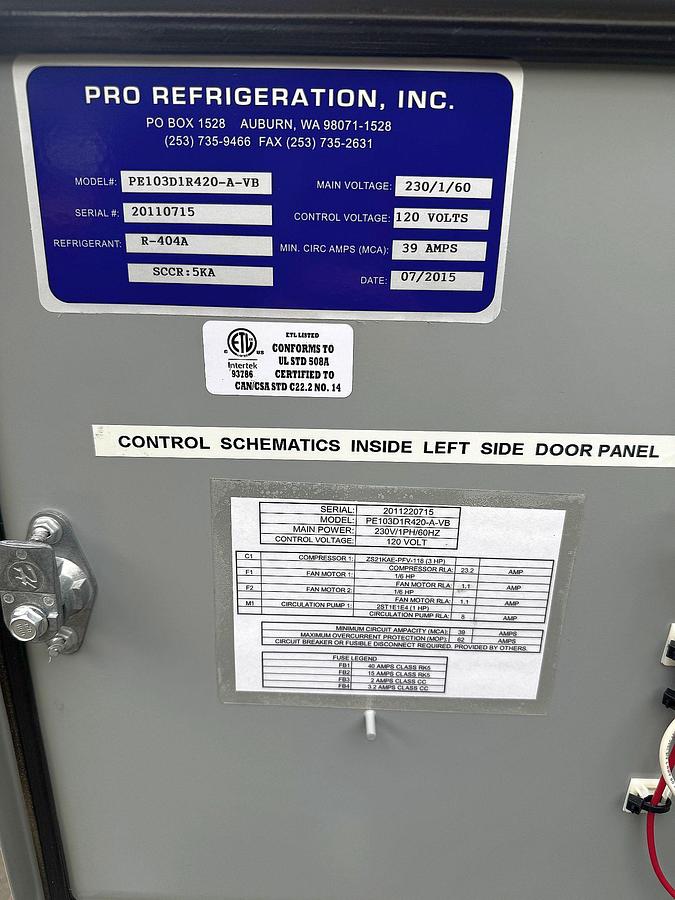 Used Pro Chiller 3hp portable single phase chiller