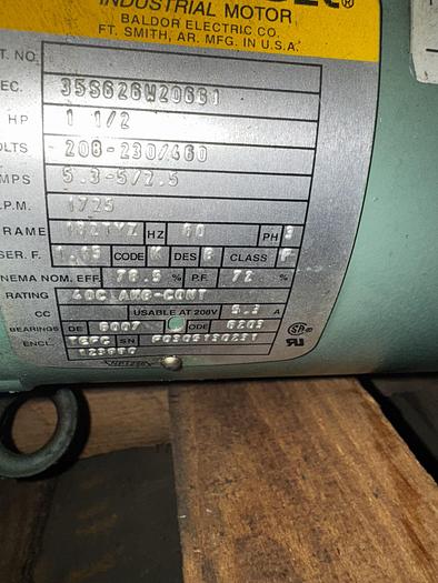 Used Lightnin 1 1/2 HP agitator