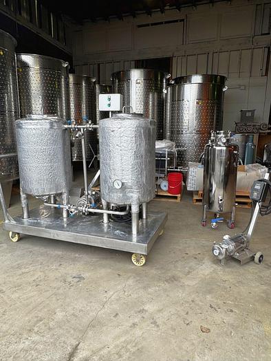 Used Used Deutsche Beverage (2) tank mobile CIP cart