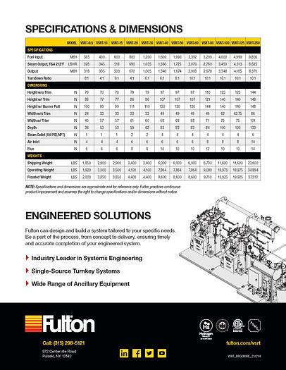 Used Fulton VSRT30 High Efficiency 30HP Steam Boiler (2018)