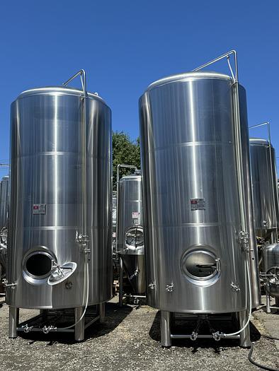 Used (3) available - Used ABS 60 bbl/ 1860 Gal jacketed brite tanks
