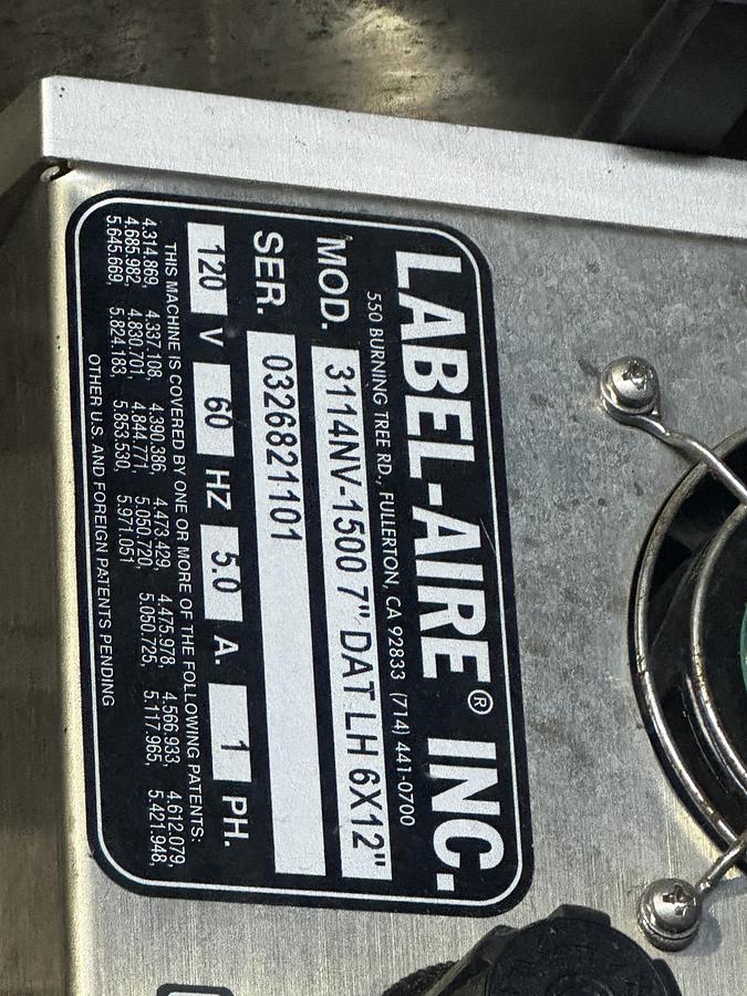 Used Label-Aire P.S. Labeler