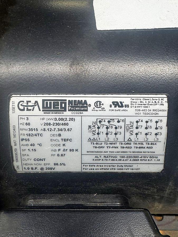 Used (3) Available - GEA Hilge 3hp sanitary stainless centrifugal pumps