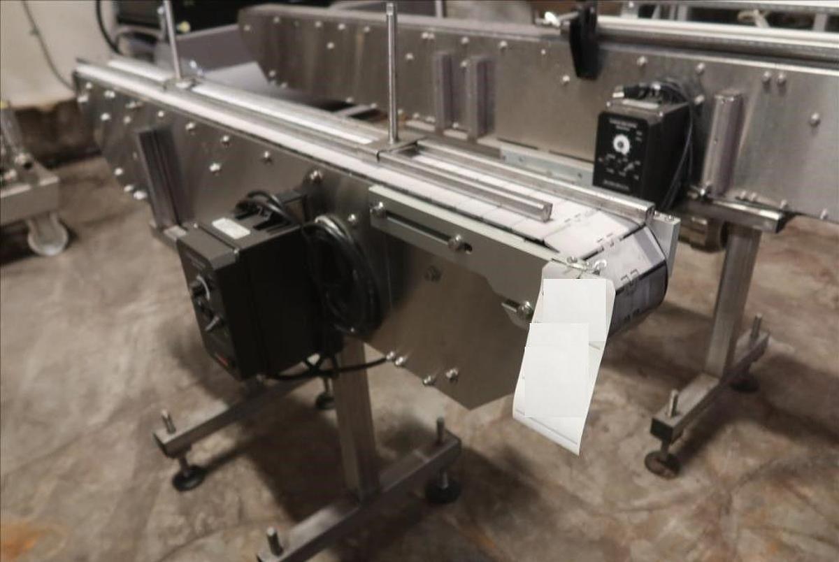 Used (1) Used powere can/bottle conveyor with VFD