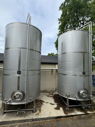 Used (3) available - Used 6500 gallon dimple jacketed fermenter / storage tank